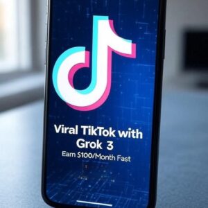 viral tiktok with grok 3 course image on iphone