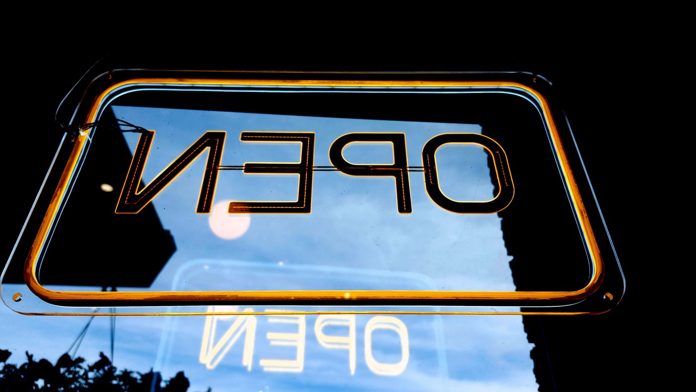 Bright open sign at a local business - results from Google Business Profile optimization