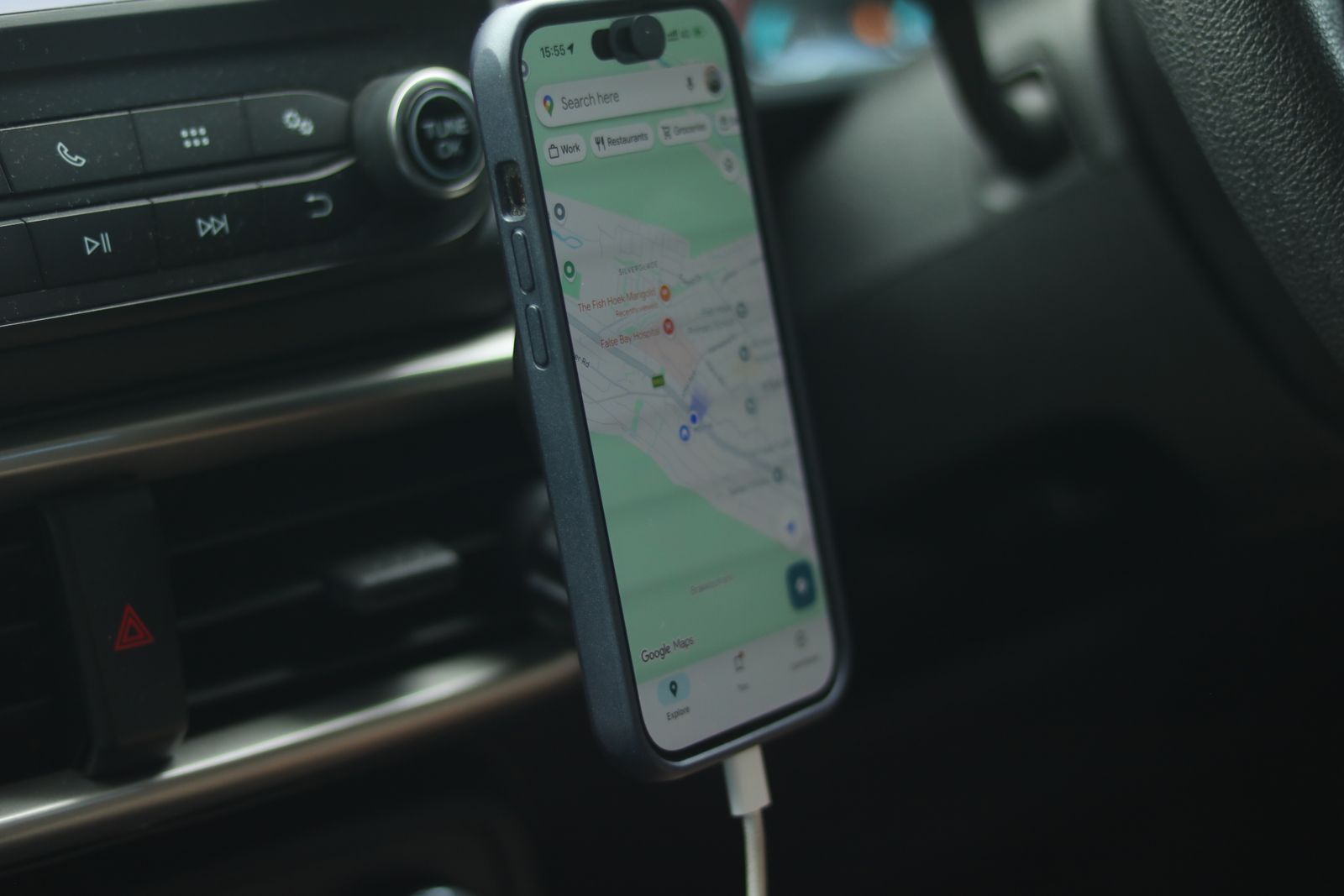 Smartphone showing map navigation - Google Maps optimization services by Websza