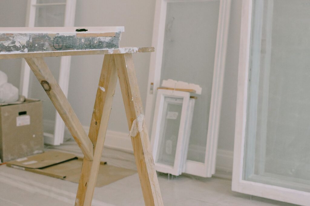 Home interior in progress during a remodel, local SEO for remodeling contractors by Websza